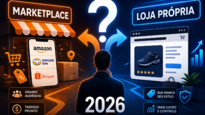 Como escolher entre vender no marketplace ou ter loja própria em 2026
