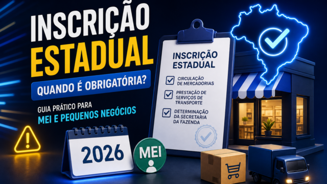 Quando empresa é obrigada a ter inscrição estadual? Guia prático para MEI e pequenos negócios em 2026